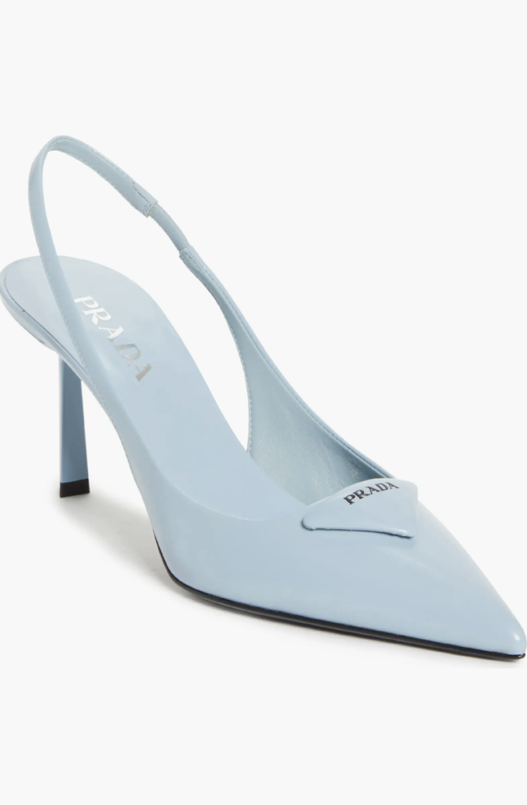 Prada, Modellerie Pointed Toe Slingback Pump