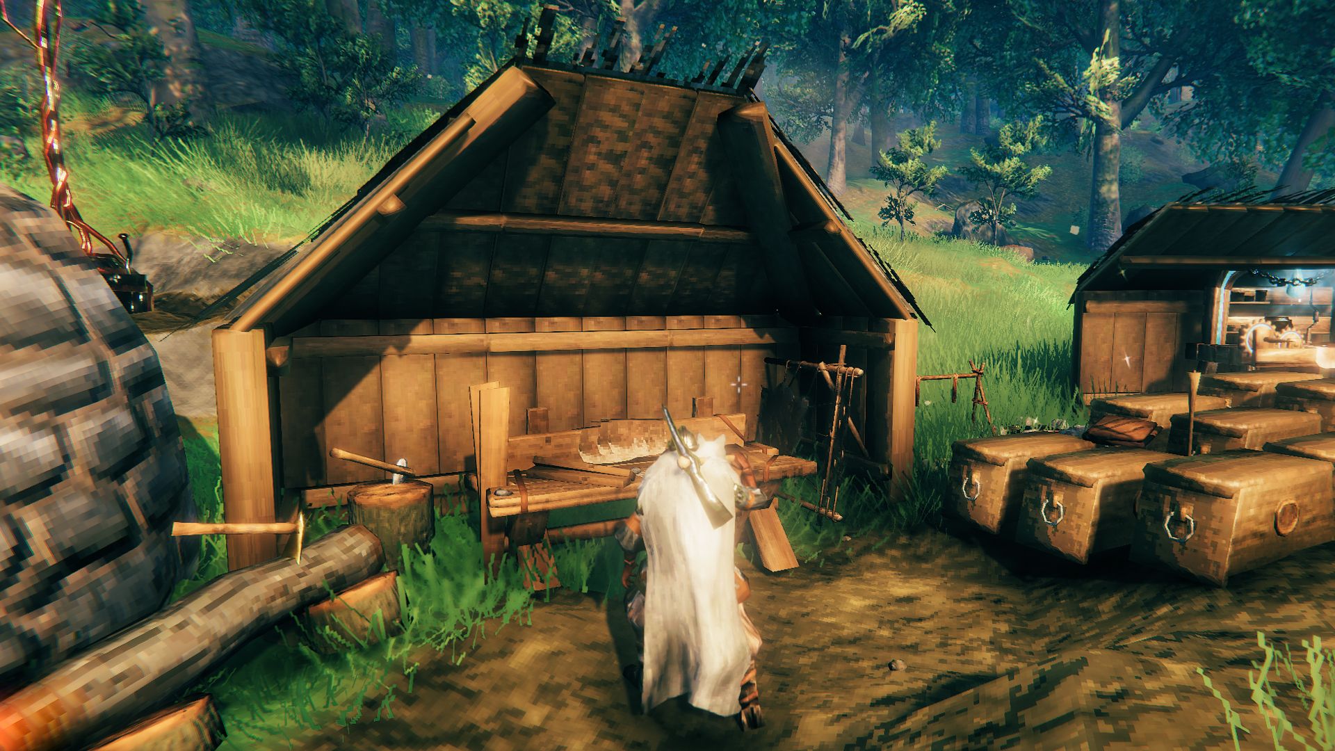 Valheim workbench How to build it, cover it with a roof, and upgrade
