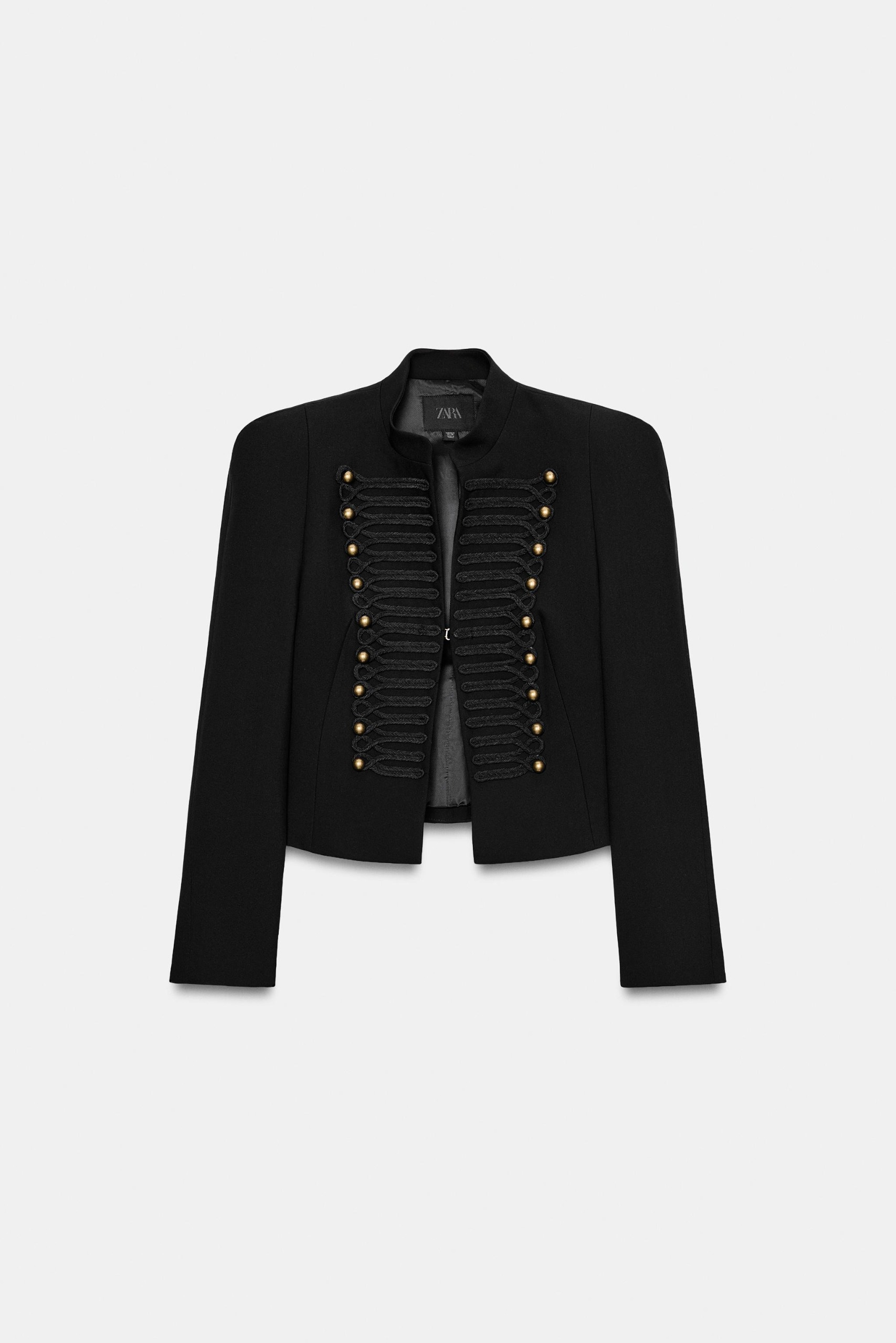 ZARA, Fitted Blazer With Shoulder Pads