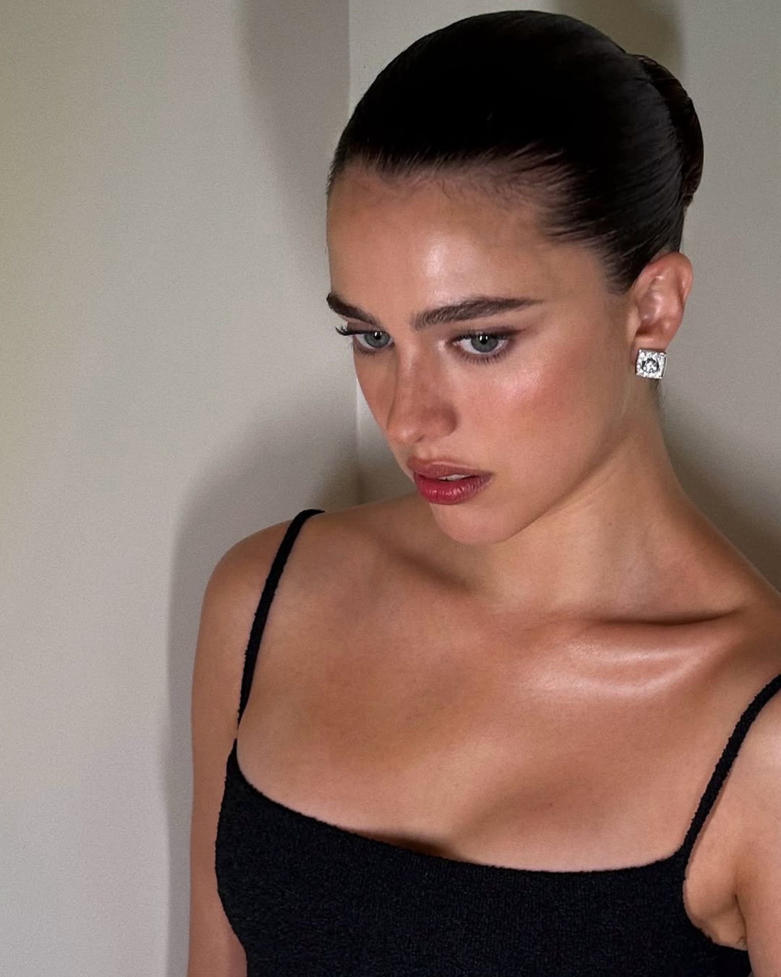 @brycescarlett Margaret Qualley with a Slicked Back Bun