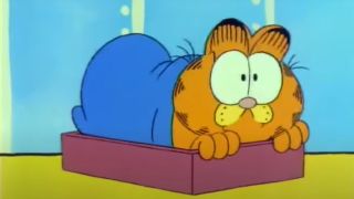 Garfield in his bed on Garfield and Friends