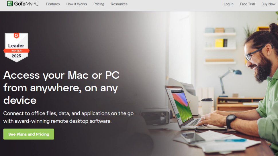 Website screenshot of GoToMyPC (November, 2025)