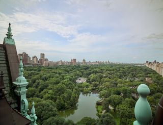The view of Central Park from the master bedroom’s small terrace