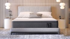 Origin Hybrid Mattress on a bed in a styled bedroom