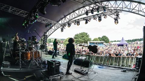 Back shot of Headspace on stage at Ramblin' Man Fair
