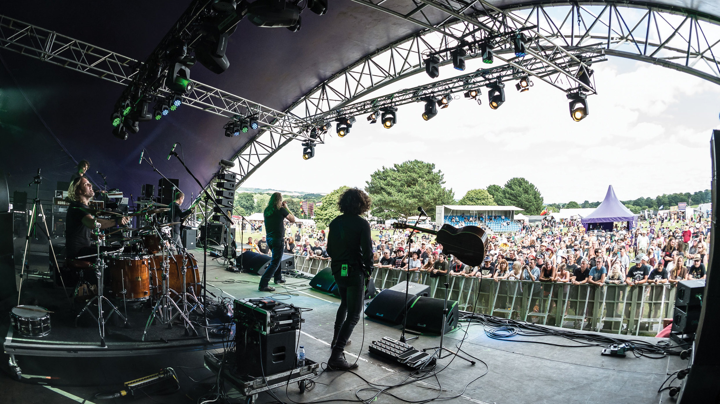 Back shot of Headspace on stage at Ramblin&#039; Man Fair