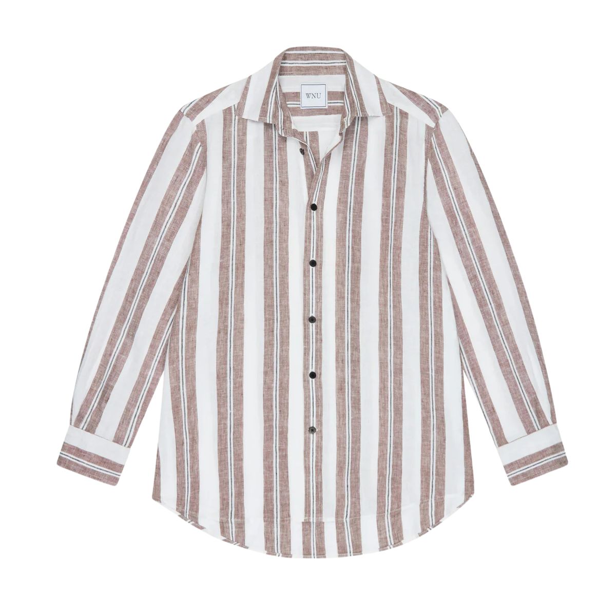 The Boyfriend: Linen, Mocha and Black Multi Stripe