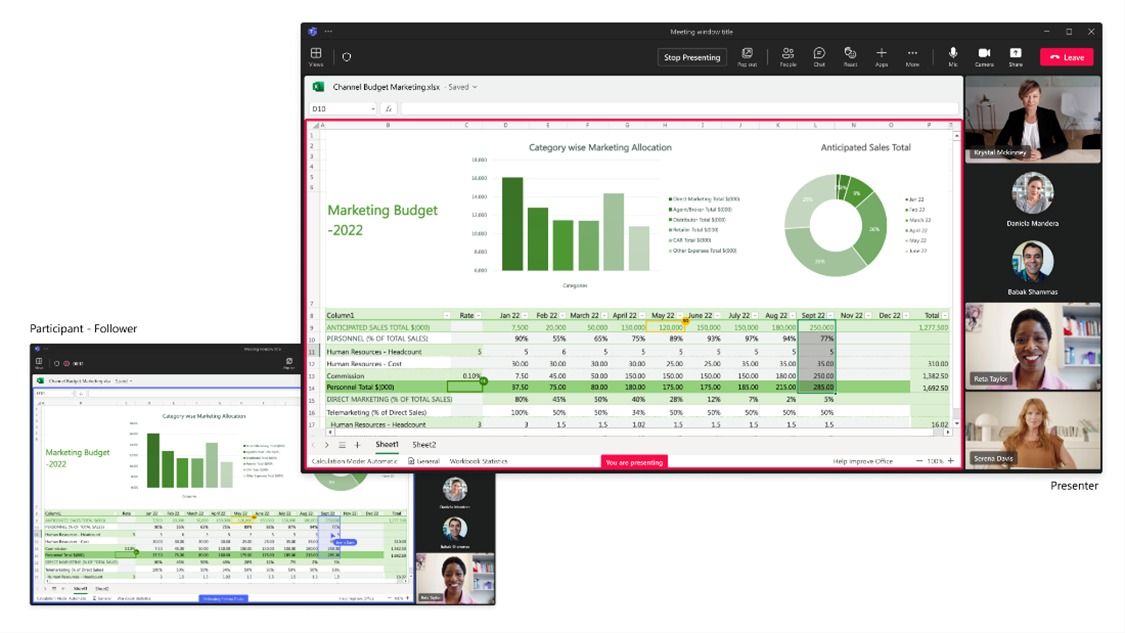 Microsoft Teams Excel Live