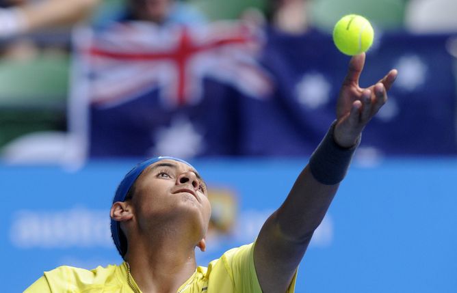 Nick Kyrgios&#039; serve, tennis