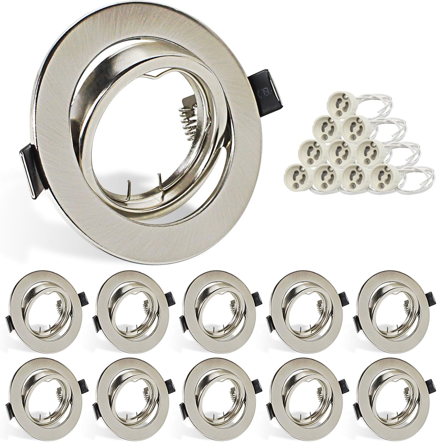 White Round Tiltable Bathroom Downlights