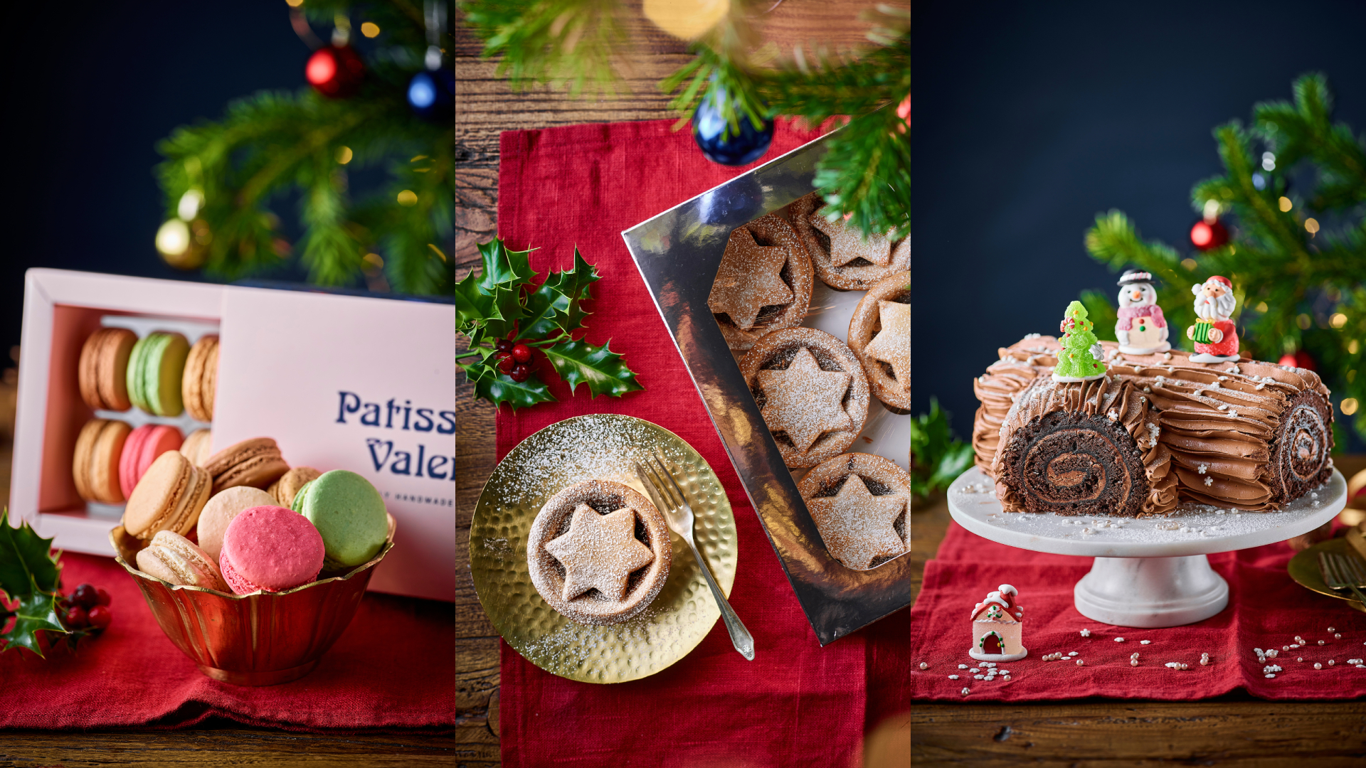 Selection of Christmas treats from Patisserie Valerie, winners of best cakes and bakes in the woman&home festive food awards
