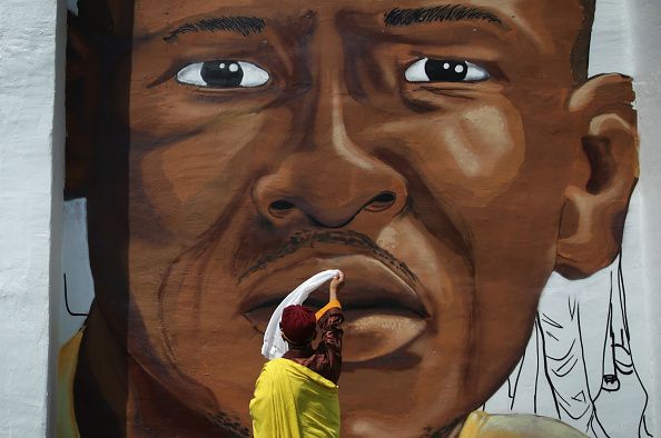 Freddie Gray mural in Baltimore. Maryland