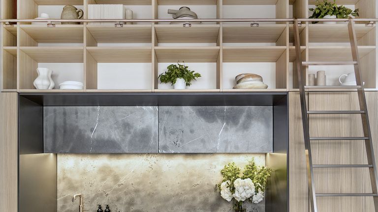 Cupboards used in invisible kitchens trend