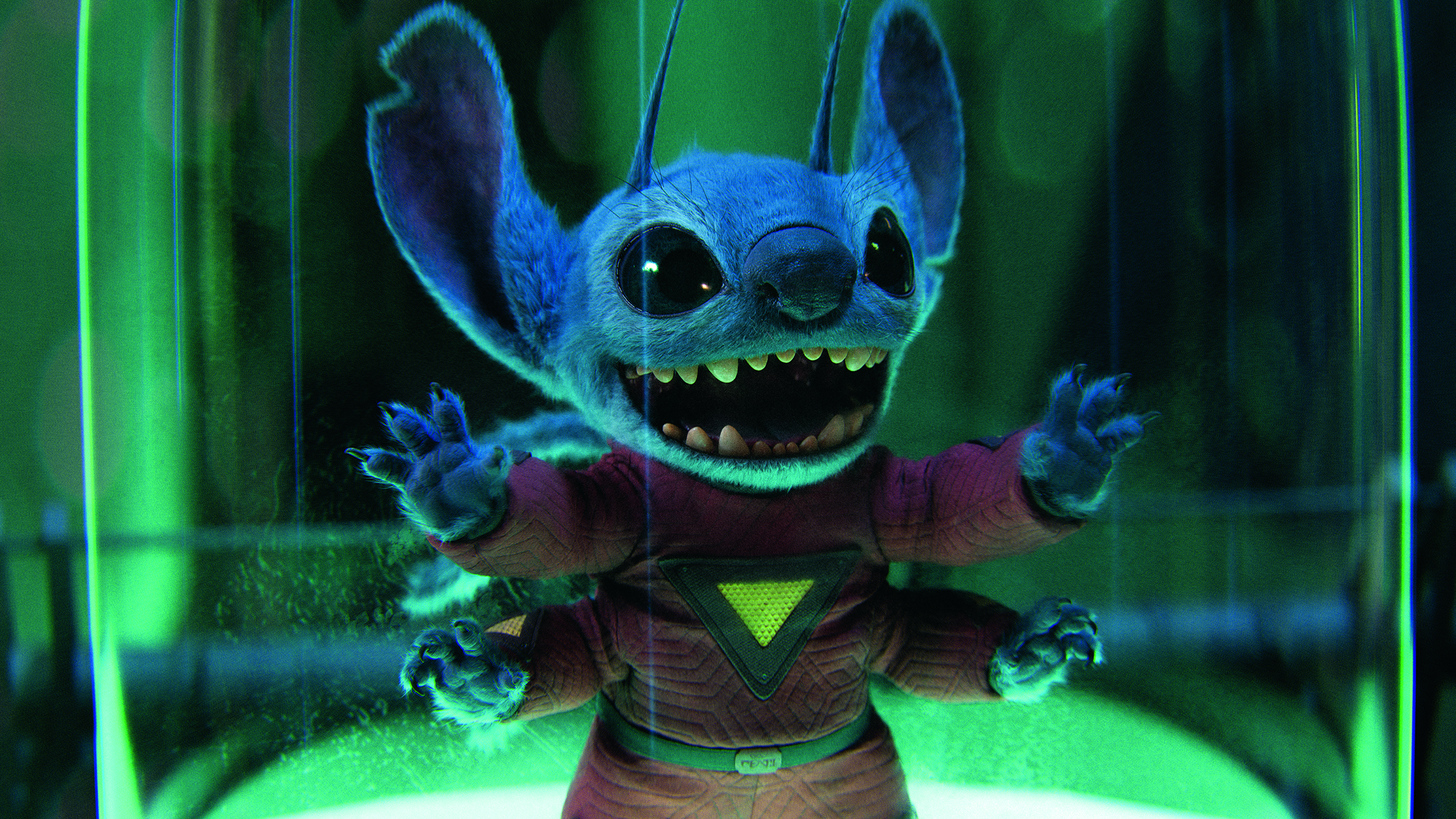 3D character art showing a realistic version of Stitch from Lilo and Stitch