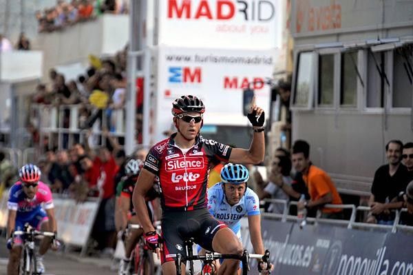 Belgian Greg Van Avermaet (Silence-Lotto) takes the 63rd Vuelta a Espa&ntilde;a stage nine