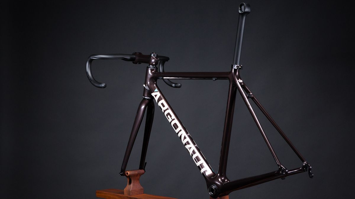 Disc or rim brake options are available for Argonaut's road and gravel models