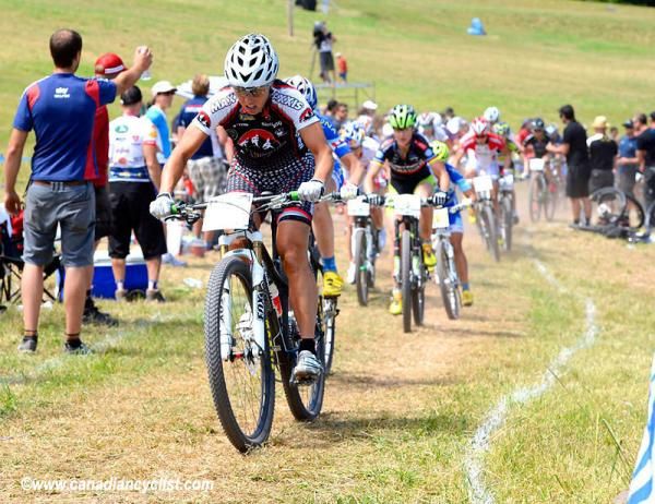 Marie-Helene Premont (Rocky Mountain) leading early on