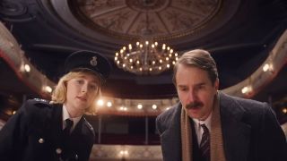 Saoirse Ronan and Sam Rockwell in See How They Run