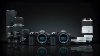 Canon EOS R5 and EOS R6 alongside the new RF lenses launched at the same time