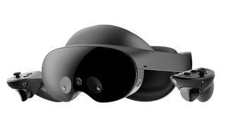 Best VR headsets; a black sleek Meta Quest Pro headset