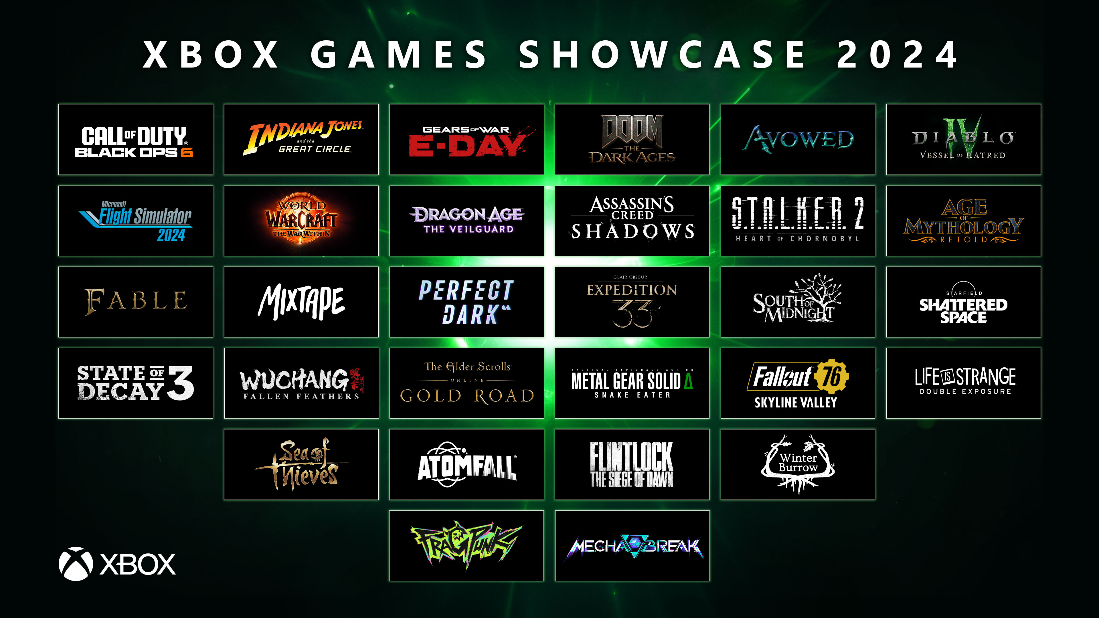 The games shown at the 2024 showcase