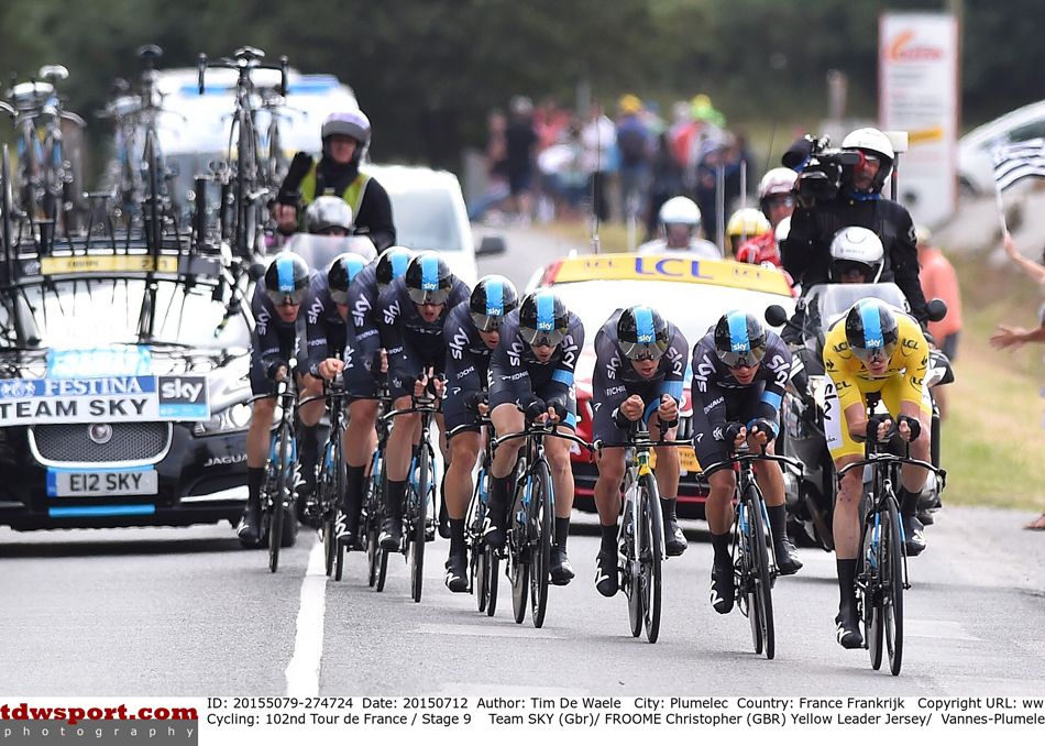 Chris Froome leads Team Sky