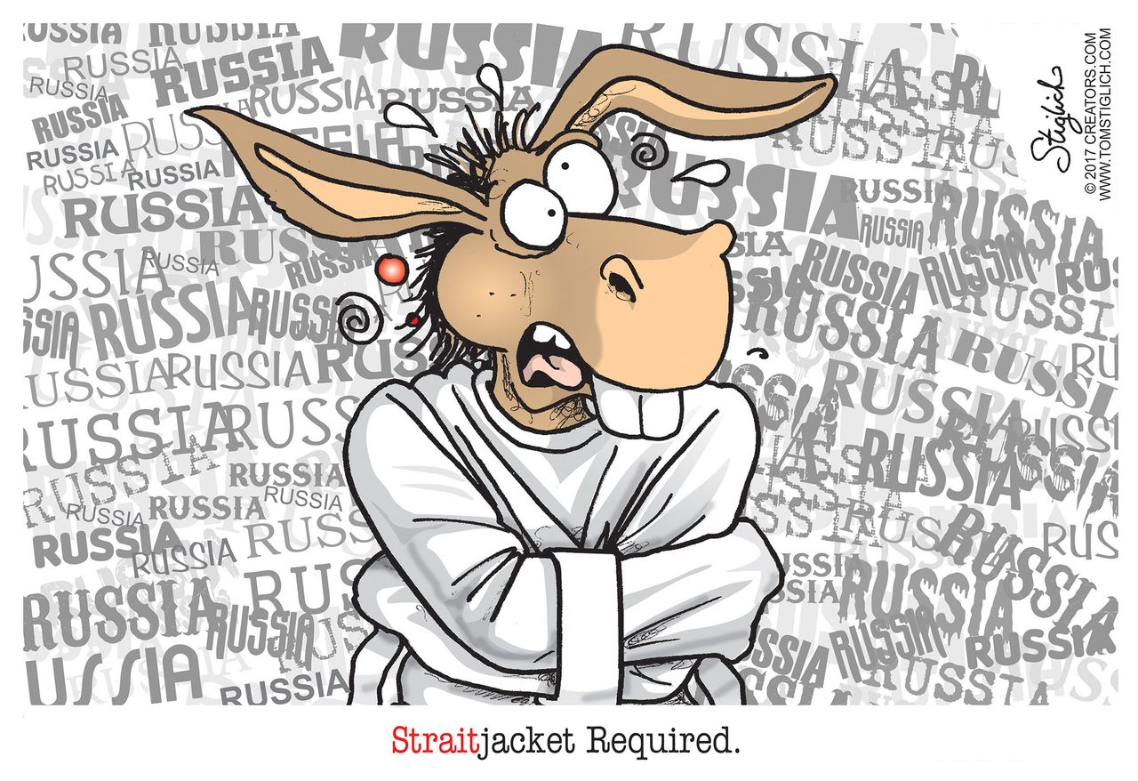 Political cartoon U.S. Russia investigation Democrats