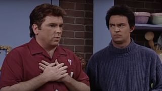 Colin Quinn playing Chandler and Matthew Perry playing Joey from Friends on SNL