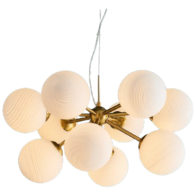 glass cluster globe ceiling light