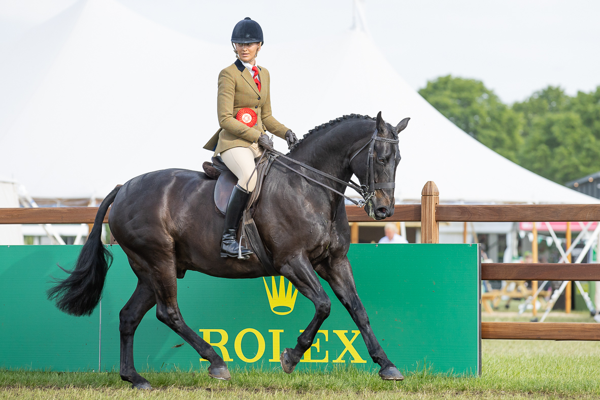 Royal Windsor Show Hunter Pony Reserve Champion Ellie Harrington and Merrycorner Mr Bui