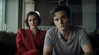 Penn Badgley and Charlotte Ritchie in You Season 4