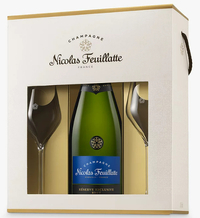 10. Nicolas Feuillatte Brut Champagne and 2 Glasses Set, £38 | John Lewis
