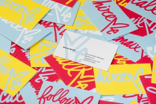 We love the bold use of colour on these business cards