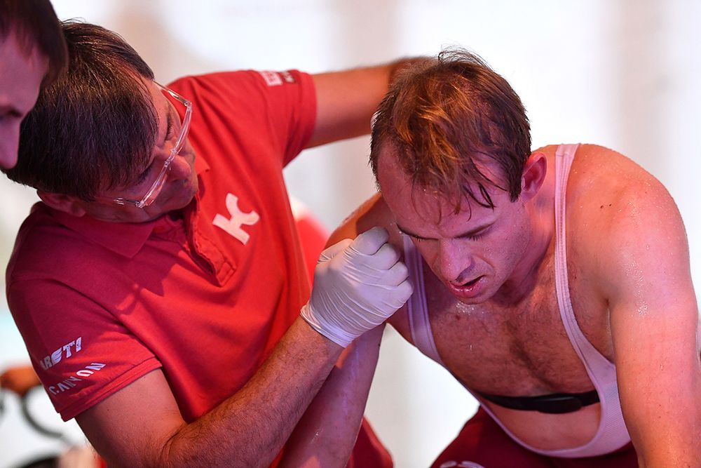 Alexander Kristoff works up a sweat