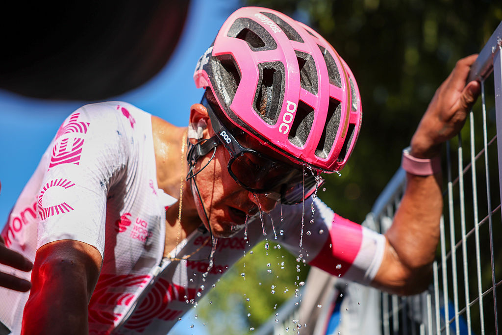 SAN VALENTINO ITALY MAY 27 Richard Carapaz of Ecuador and Team EF Education EasyPost looks on during the 108th Giro dItalia 2025 Stage 16 a 203km stage from Piazzola sul Brenta to San Valentino Brentonico on May 27 2025 in San Valentino Italy Photo by Sara CavalliniGetty Images