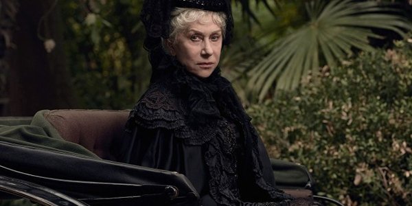 Winchester Helen Mirren staring eerily at the camera