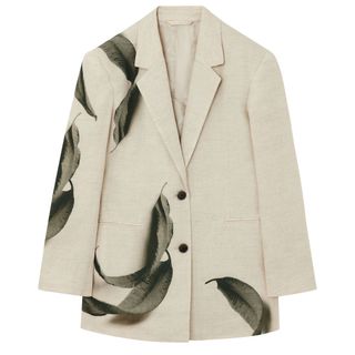 COS Leaf Print Linen Blazer