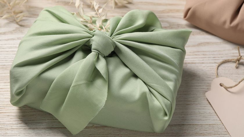 Gift wrapped in fabric