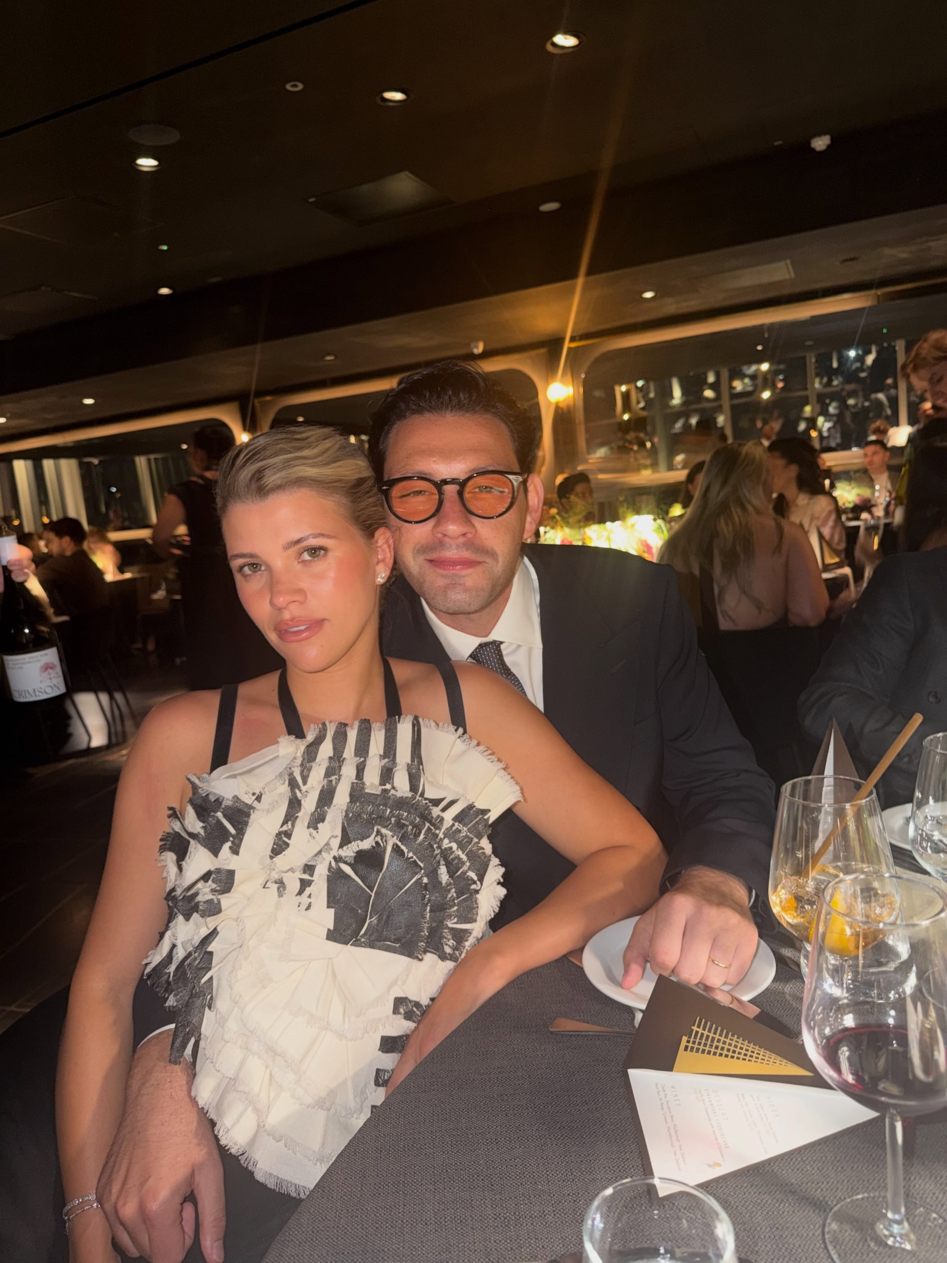 Sofia Richie Grainge borrows Kendall Jenner's Chanel Resort 2014 dress to attend a wedding with husband Elliot Grainge