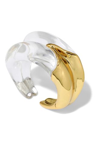 Alexis Bittar Liquid Lucite Wave Hinged Cuff Bracelet