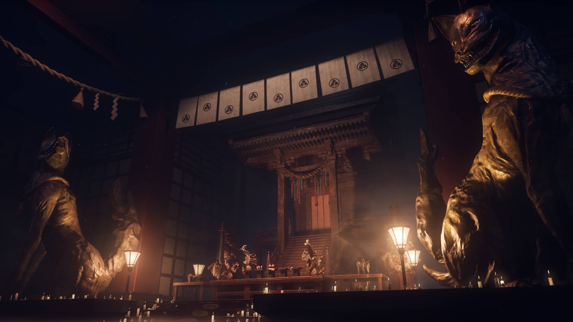 Inside a shrine