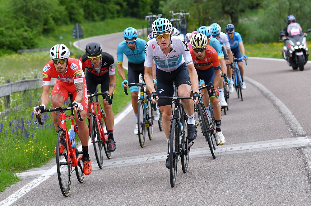 Francesco Gavazzi (Androni Giocattoli-Sidermec), Vasil Kiryienka (Team Sky) stage 17