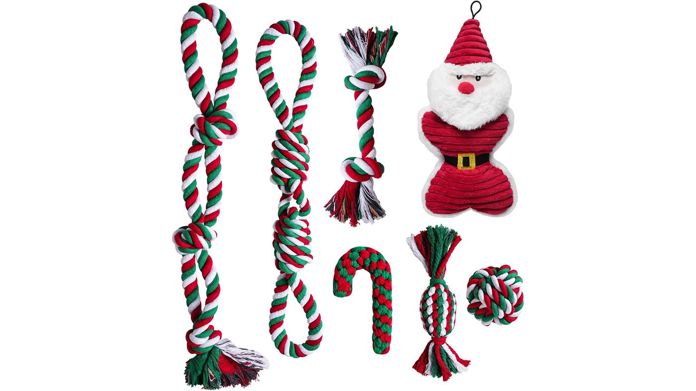 Aitmexcn Christmas Dog Toy Set