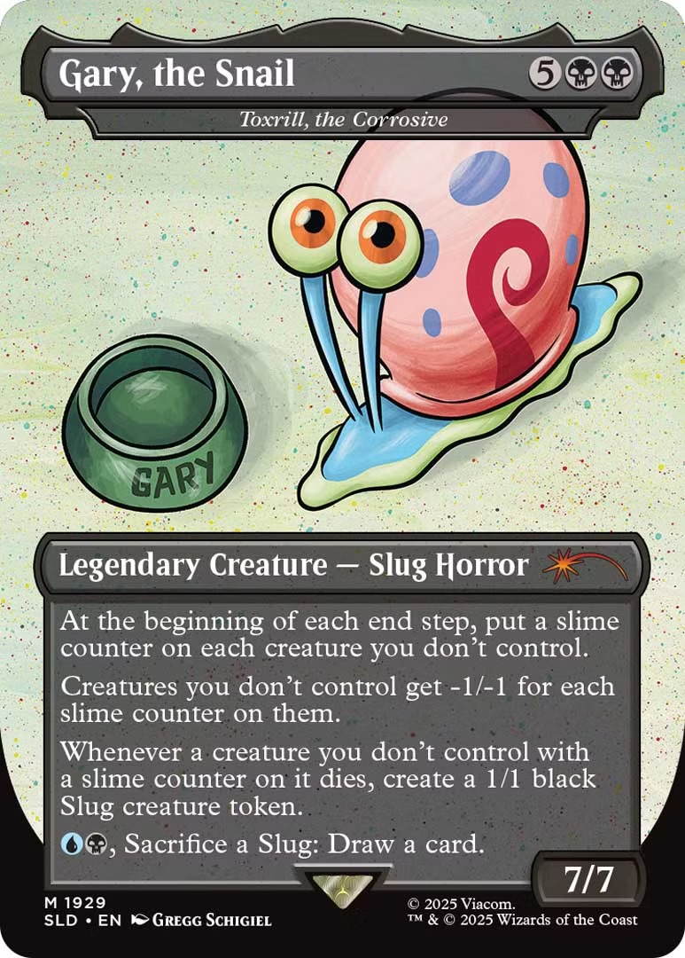 MTG Spongebob Secret Lair Gary, The Snail