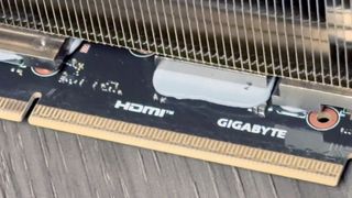 Leaking thermal gel on Gigabyte GPU