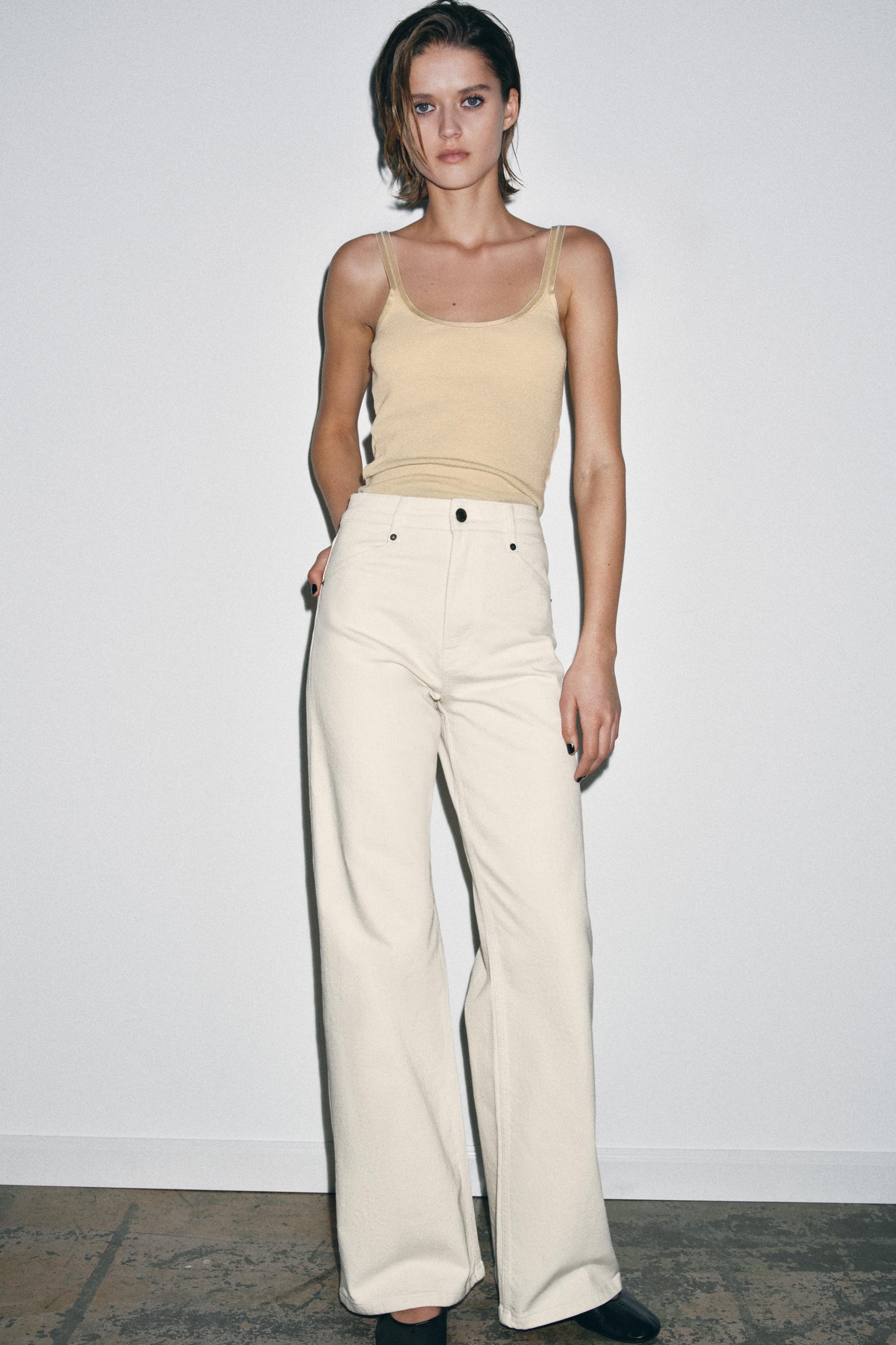 Zw Collection Wide-Leg High-Waist Jeans