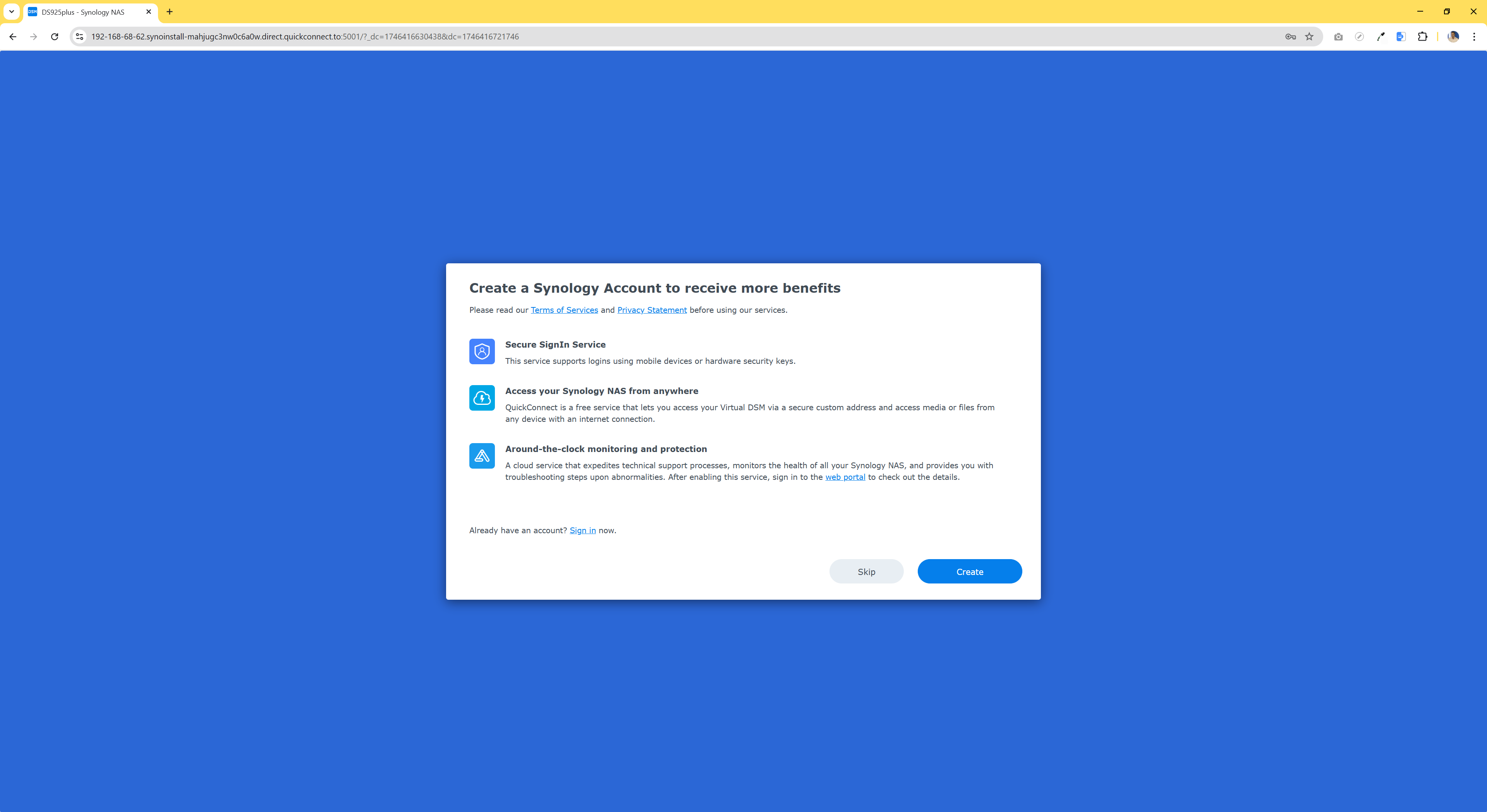 Synology DiskStation DS925+ setup