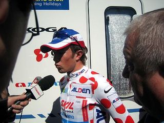 Clément Lhôtellerie (Skil-Shimano) in polka dots at Paris-Nice