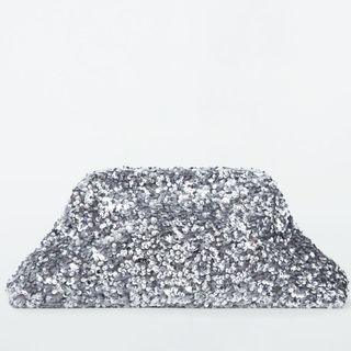 COS Oversized Sequinned Framed Clutch