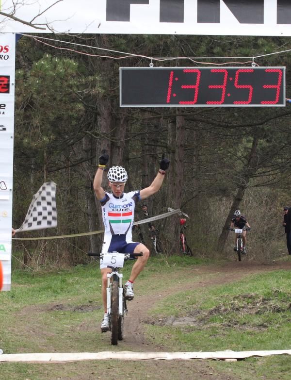 Andras Parti (Euro One Cube UCI MTB Team Hungary) wins the race
